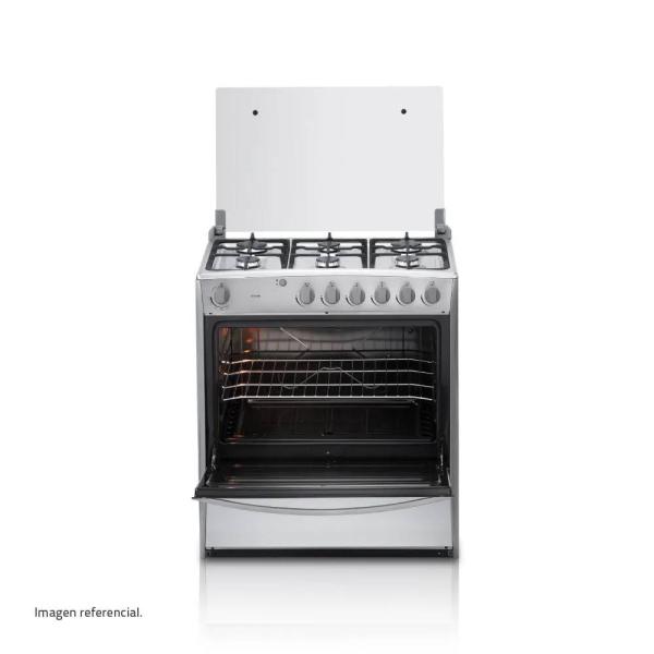 Indurama Cataluña QZ 6 Hornillas 97 L Parrillas Hierro Fundido Tapa Vidrio Croma