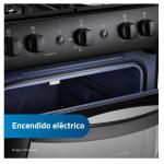 Indurama Pompeya Zafiro 81 L 4 Hornillas Encendido Eléctrico Vidrio Templado Negro