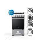 Indurama Fontana 4 Hornillas Control Preciso Horno Amplio Parrillas Reforzadas Gris