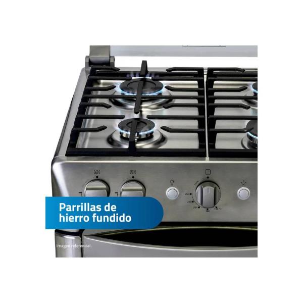 Indurama Granada Zafiro 92 Litros Cocina Gas 4 Quemadores Tapa Vidrio Templado Croma