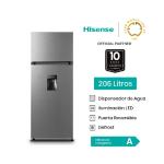 Hisense RD267H 205 L Dispensador Agua Iluminación LED Top Freezer Plateado