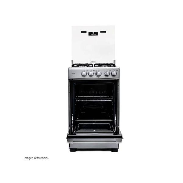 Indurama Fontana 4 Hornillas Control Preciso Horno Amplio Parrillas Reforzadas Gris