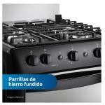 Indurama Pompeya Zafiro 81 L 4 Hornillas Encendido Eléctrico Vidrio Templado Negro