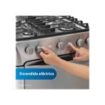 Indurama Granada Zafiro 92 Litros Cocina Gas 4 Quemadores Tapa Vidrio Templado Croma