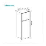 Hisense RD267H 205 L Dispensador Agua Iluminación LED Top Freezer Plateado