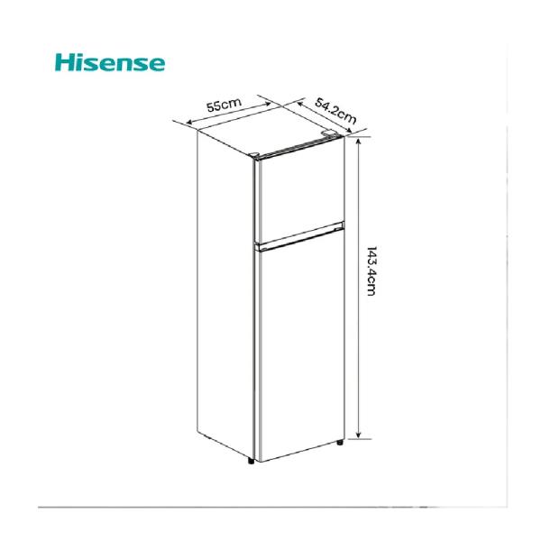 Hisense RD267H 205 L Dispensador Agua Iluminación LED Top Freezer Plateado
