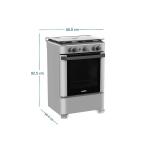Mabe CMP6010FG0 79 Litros Cocina Gas 4 Quemadores Parrillas Hierro Fundido Ostra Metálico