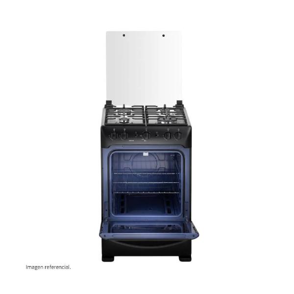 Indurama Pompeya Zafiro 81 L 4 Hornillas Encendido Eléctrico Vidrio Templado Negro