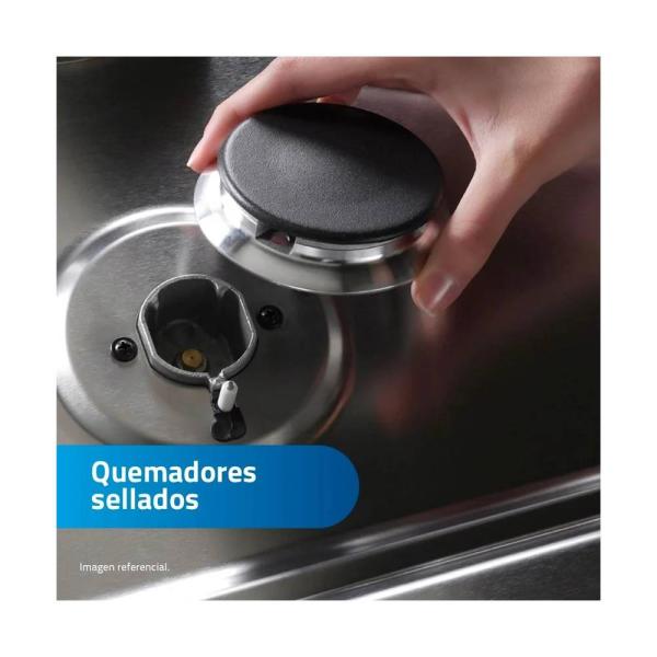 Indurama Fontana 4 Hornillas Control Preciso Horno Amplio Parrillas Reforzadas Gris