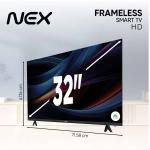 NEX TVLED32S 32″ Smart TV Resolución HD 720P Conectividad WiFi Android 12 Negro