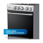 Indurama Fontana 4 Hornillas Control Preciso Horno Amplio Parrillas Reforzadas Gris