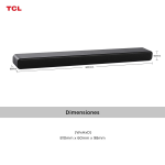 TCL Barra de Sonido S45H 100W Dolby Atmos DTS Virtual:X Conectividad Bluetooth Negro