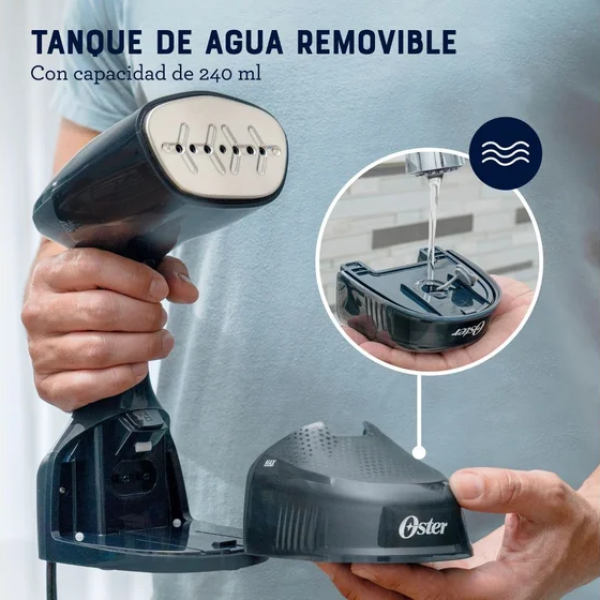 Oster Vaporizador de Prendas Portátil 1200W Vapor Continuo Eliminación de Arrugas Calentamiento Rápido Diseño Compacto Blanco