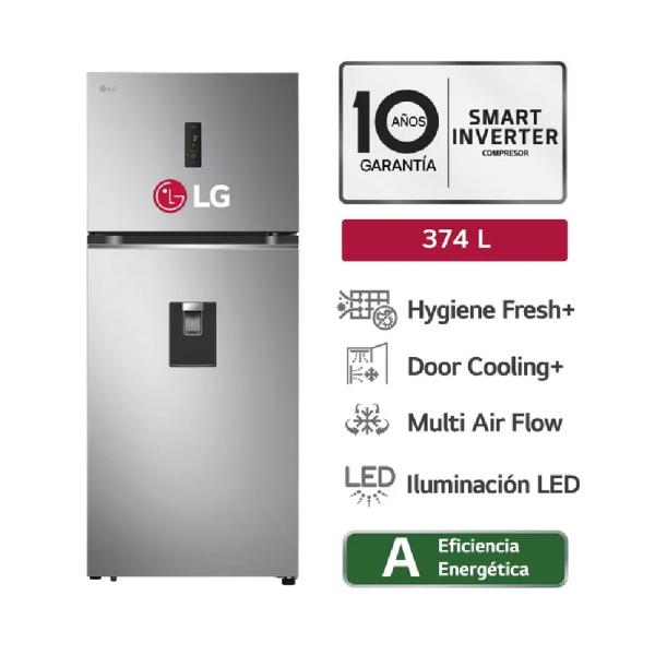 LG GT37SGP 374 L Top Freezer DoorCooling+ Smart Inverter Plata