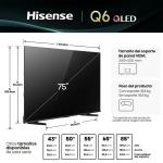 Hisense 75Q6QV 75" QLED 4K UHD Smart TV 3HDMI Vidaa Negro