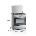 Indurama Cantabria QZ Cocina Gas 5 Puestos Luz Horno Parrillas Hierro Fundido Croma