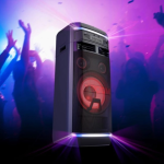 LG OK99M XBOOM 2000W Parlante Torre Karaoke Luces LED Multi Bluetooth Negro