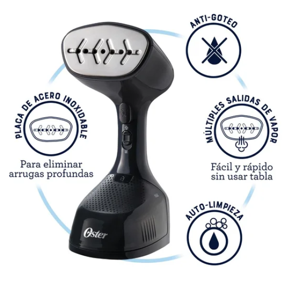 Oster Vaporizador de Prendas Portátil 1200W Vapor Continuo Eliminación de Arrugas Calentamiento Rápido Diseño Compacto Blanco