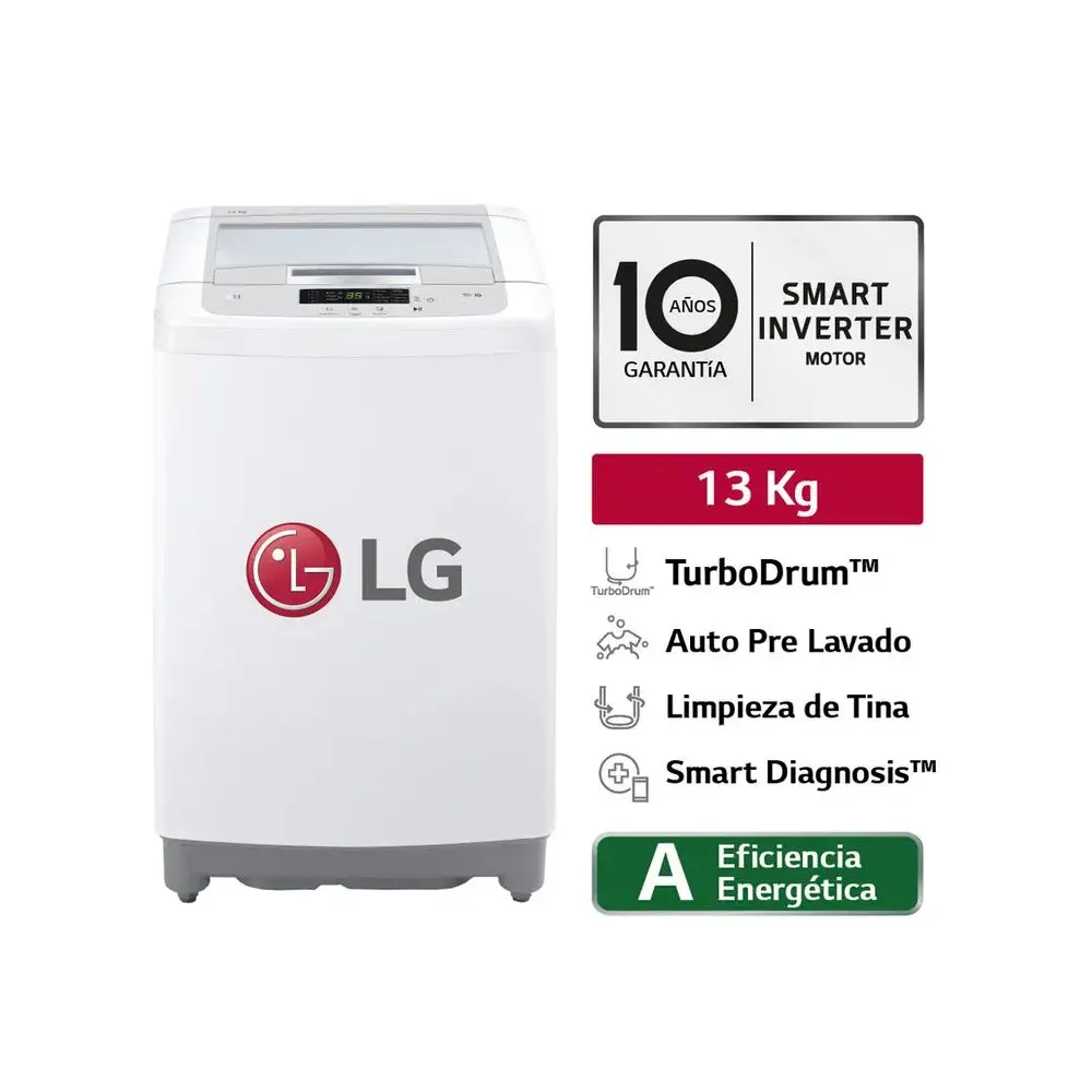LG WT13WPBK 13 kg Smart Motion TurboDrum Smart Inverter Blanco
