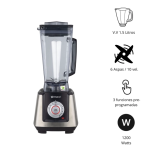 maco BLC15HP 1200W 10 Velocidades Pulso Acople Acero Inoxidable Gris