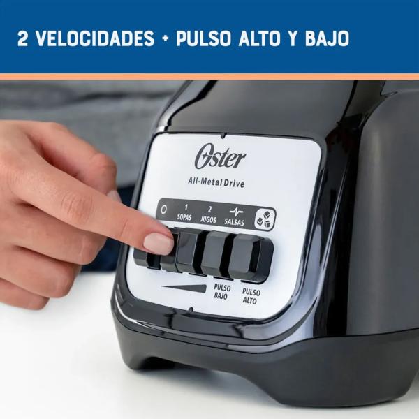 Oster BLSTKAGBPB053 550W Licuadora 1.5L 2 Velocidades Pulso Negro