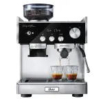 Cafetera Espresso Oster BVSTEM7400 053, 1380W, Molinillo integrado, Acero Inox