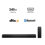 Hisense HS2100 240W Barra de Sonido Subwoofer Inalámbrico Bluetooth Surround Negro