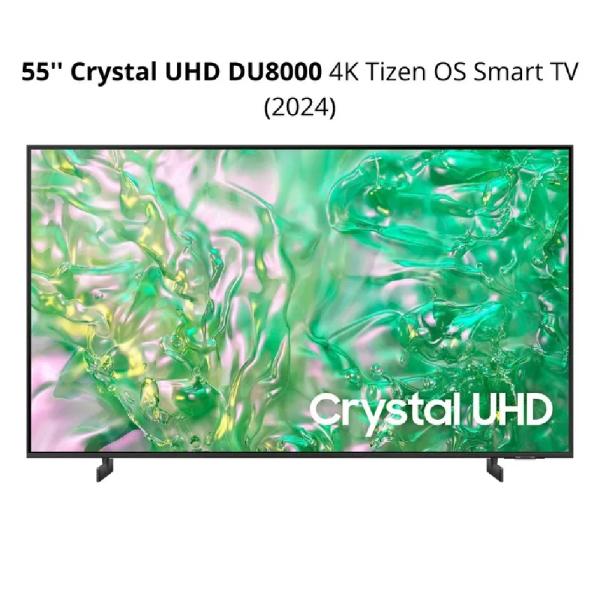 Samsung DU8000 55" 4K Crystal UHD Tizen Smart TV Negro