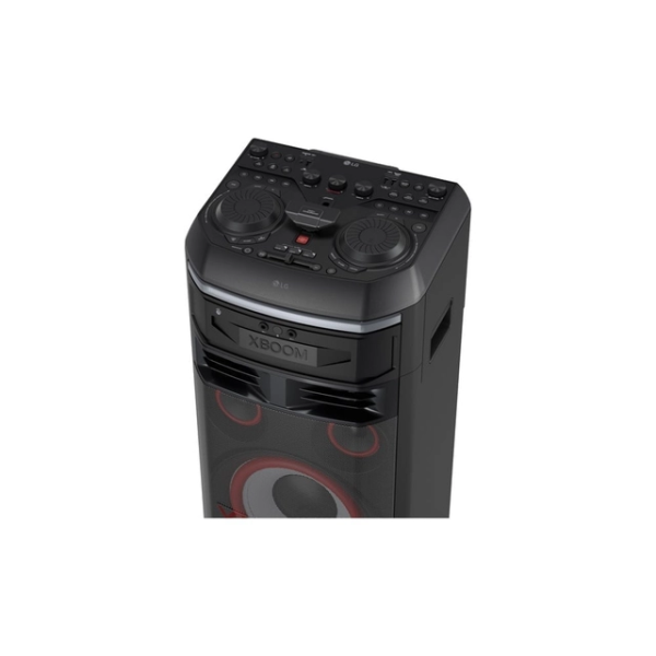 LG OK99M XBOOM 2000W Parlante Torre Karaoke Luces LED Multi Bluetooth Negro