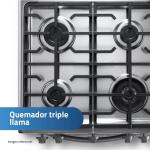 Indurama Granada Zafiro Gas 4 Hornillas Encendido Eléctrico Acero Inoxidable Luz Horno Croma