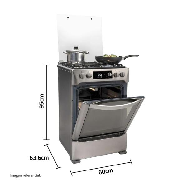 Indurama Ibiza Zafiro 4 Hornillas Gas GLP Horno Eficiente Panel Frontal Croma
