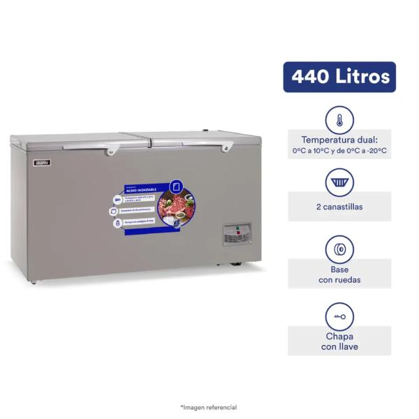 Ilumi TFI-4402DG 440 Litros Freezer Horizontal Control Manual R-290 Gris
