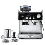 Cafetera Espresso Oster BVSTEM7400 053, 1380W, Molinillo integrado, Acero Inox