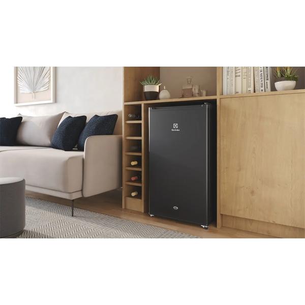 Frost One Door Minibar 90 L Refrigeración Uniforme Puerta Reversible Diseño Compacto Negro
