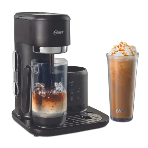 Cafetera Frappé Oster BVSTDC03B-053, Licuadora integrada, Medición precisa, Negro