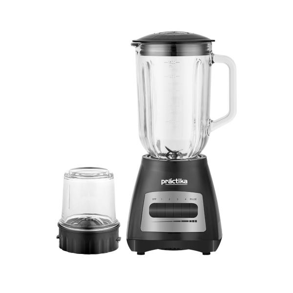 Practika BLW-450 Licuadora 1.5L 450W 4 Velocidades Pulsador Vaso de Vidrio Blanco