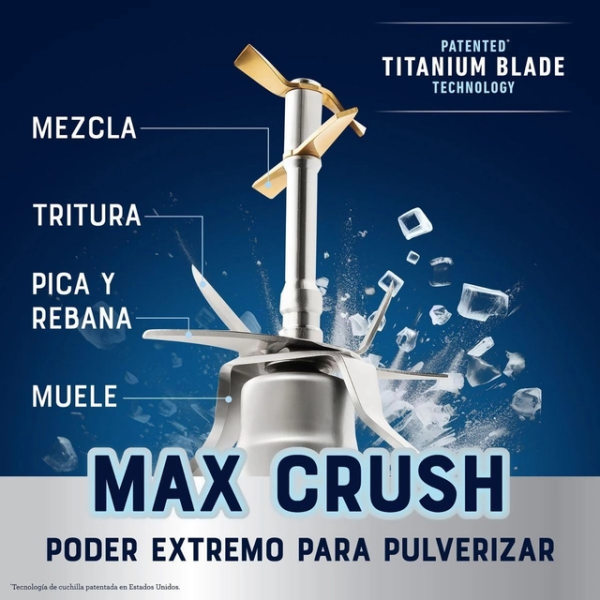 Oster BLSTXPG-BGW 1500W Tecnología Reversible 3 Velocidades Pulso iBLEND Gris