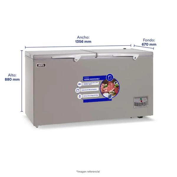 Ilumi TFI-4402DG 440 Litros Freezer Horizontal Control Manual R-290 Gris