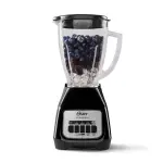 Oster BLSTKAG-BPB 550W 2 Velocidades Pulso Vidrio Boroclass Acople Metálico Negro