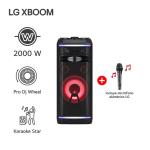LG OK99M XBOOM 2000W Parlante Torre Karaoke Luces LED Multi Bluetooth Negro
