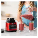 Oster BLSTPEG-CPB 800W Licuado Preciso Vaso Vidrio Resistente Control Total Rojo