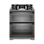 Cocina Electrolux FE5AD 76cm, 5 Hornillas, Doble Horno, Tecnología PerfectCook360, Gris
