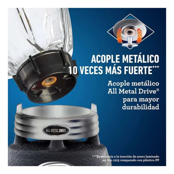 Licuadora Profesional Oster BLSTBPST 700W, Cuchilla Trituradora de Hielo, Negra