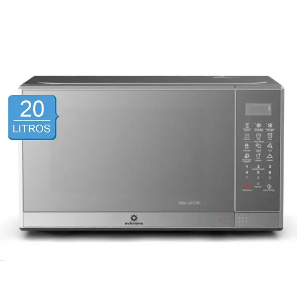 Indurama MWI-20TCRP 20L 700W Microondas Panel Digital Descongelado Rápido Programas Automáticos Negro