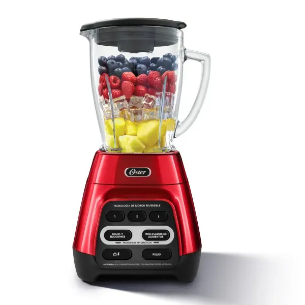 Oster BLSTPYG1310RBG-053 700 W Licuadora 1.5 L Motor Reversible Vidrio Roja