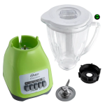Licuadora Oster BLSTKAG KPB-053 1.5L – 2 Velocidades + Pulsador, Vaso de Vidrio Boroclass®, Color Kiwi