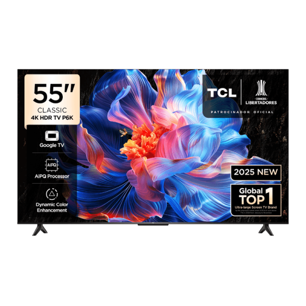 TCL 55P6K 55″ Smart TV 4K Dolby Audio Android TV Negro