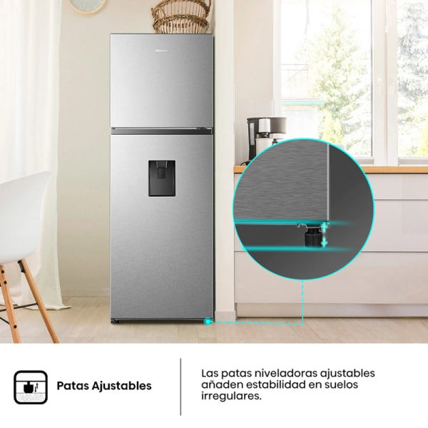 Hisense RT3N320NMC 324 Litros Top Freezer No Frost Enfriamiento Uniforme Bajo Consumo Inox