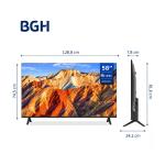 BGH B5824UK6AIP 58″ UHD 4K Smart TV Android 11 Sin Bordes Negro
