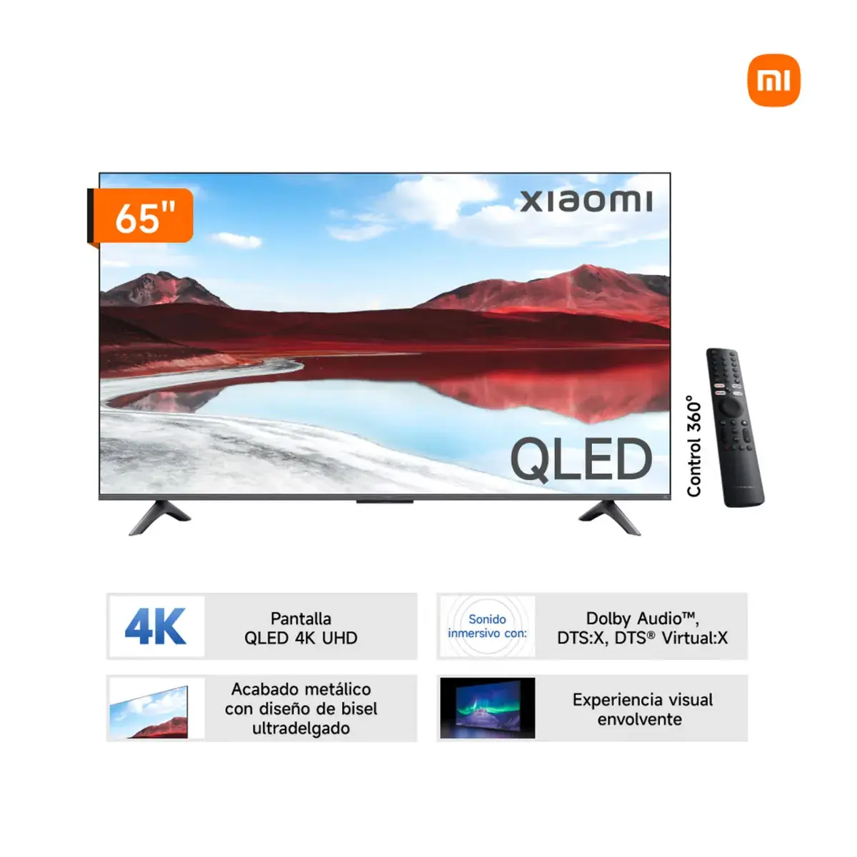 Xiaomi A Pro Series 65″ UHD 4K QLED Dolby Atmos Smart TV Negro